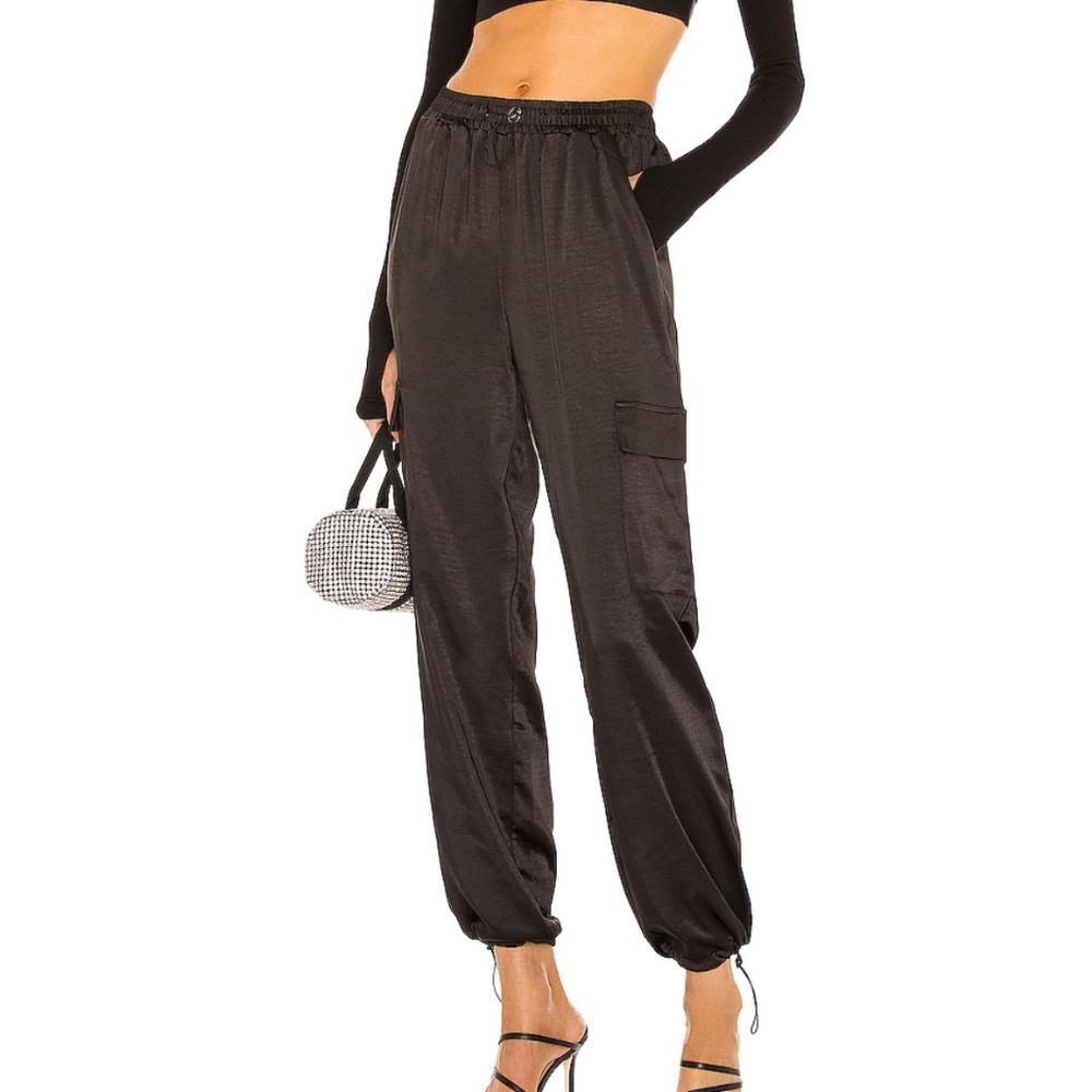 Satin Cargo Pants